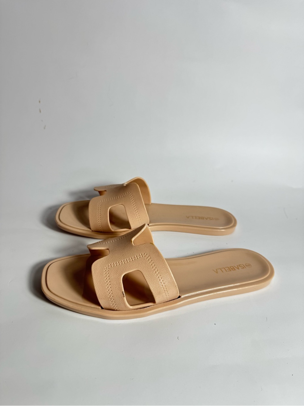Abella Women's Tan Slide Sandals — Lightweight Open-Toe Comfort